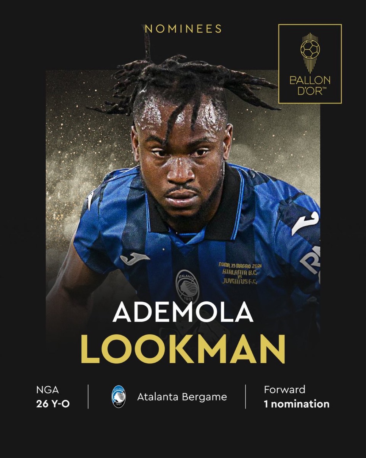 Ademola Lookman Nominated for 2024 Ballon dOr